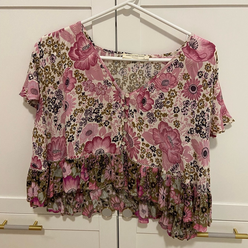 Spell dessert daisy blouse, xs.